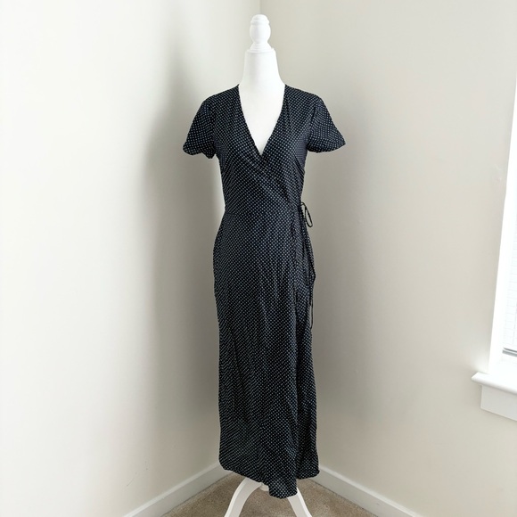 Jenni Kayne Black and White Polka Dot Midi Dress - Picture 2 of 7